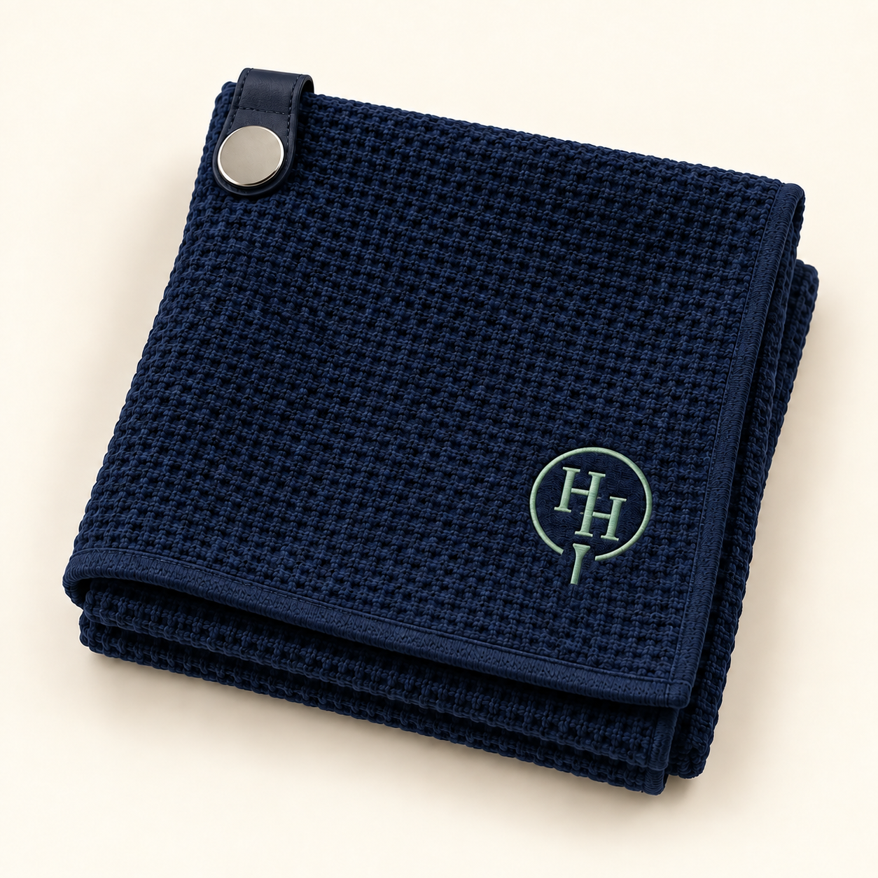 Concept magnetic HH golf towel with cart attachment