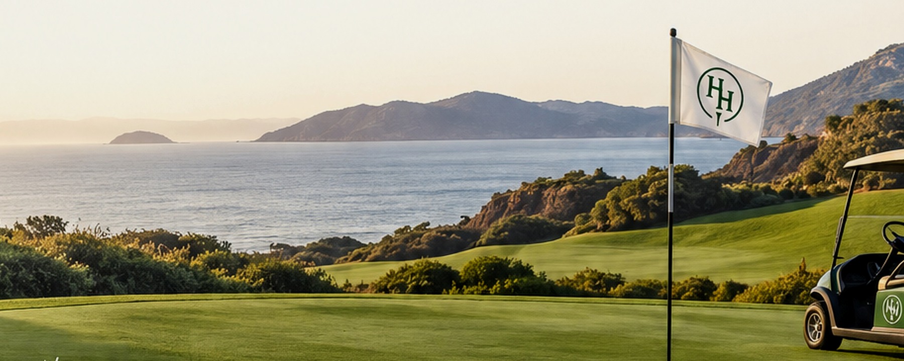 Professional golf tournament scene